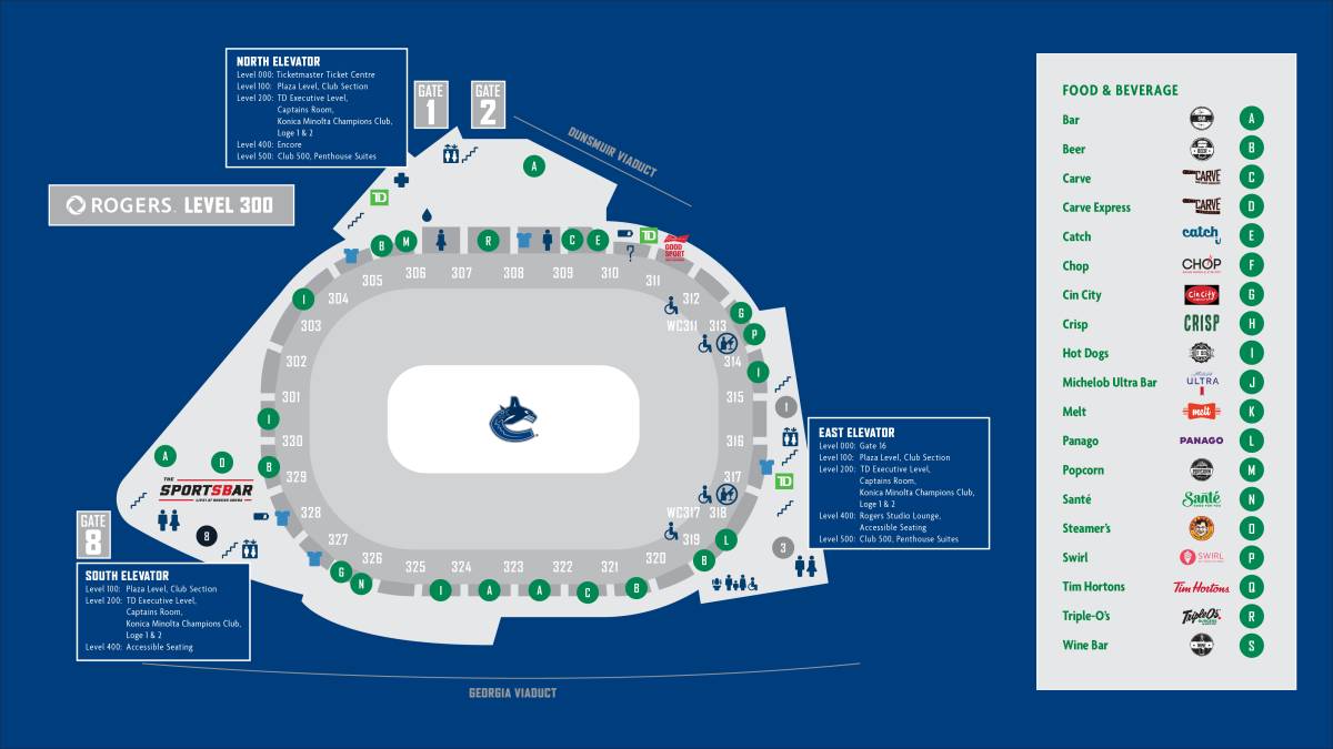 Rogers Arena Map - Rogers Arena