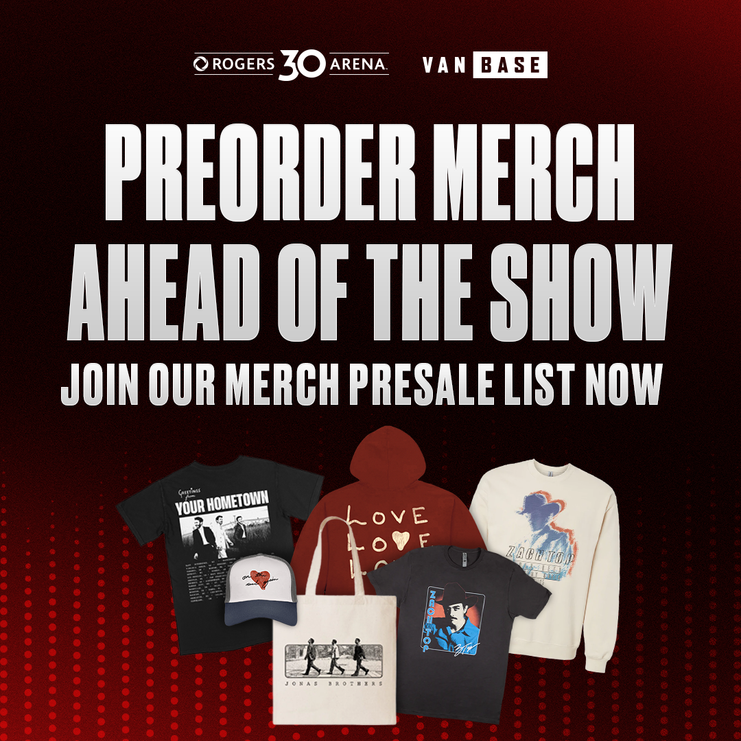 Sign up for the concert merch presale list to be the first to hear about merch sales